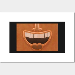 Orange Tiki Smile Mask! Posters and Art